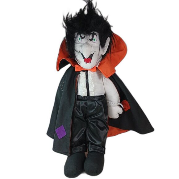 Vtg 1992 TL Toys Dracula Doll 21" Plush Nylon Vampire Count Halloween Decor - Picture 2 of 16